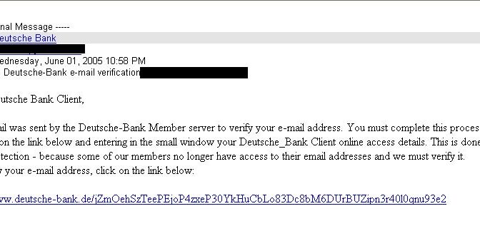 Deutsche-Bank e-mail verification