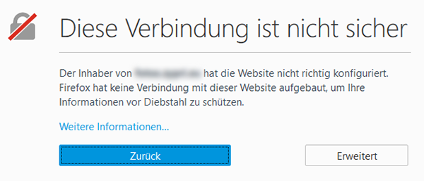 SSL Fehlermeldung