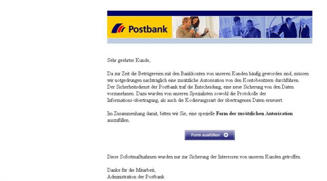 *Postbank Security Issue