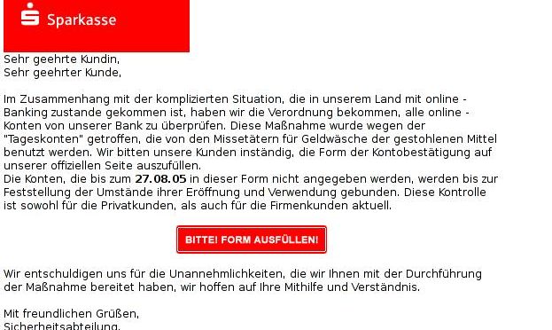 Sparkasse Security Issue