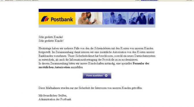 *Postbank Security Update