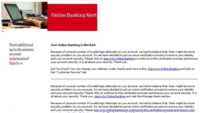 YOUR ONLINE BANKING HAS BEEN SUSPENDED(ACTION NEEDED URGENTLY)